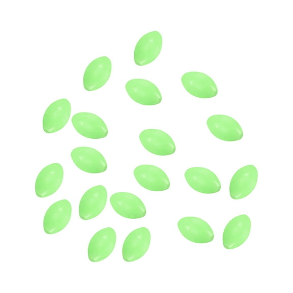 Uxcell 10x7mm Oval Soft Plastic Luminous Glow Fishing Beads Tackle Tool Green 200 Pieces