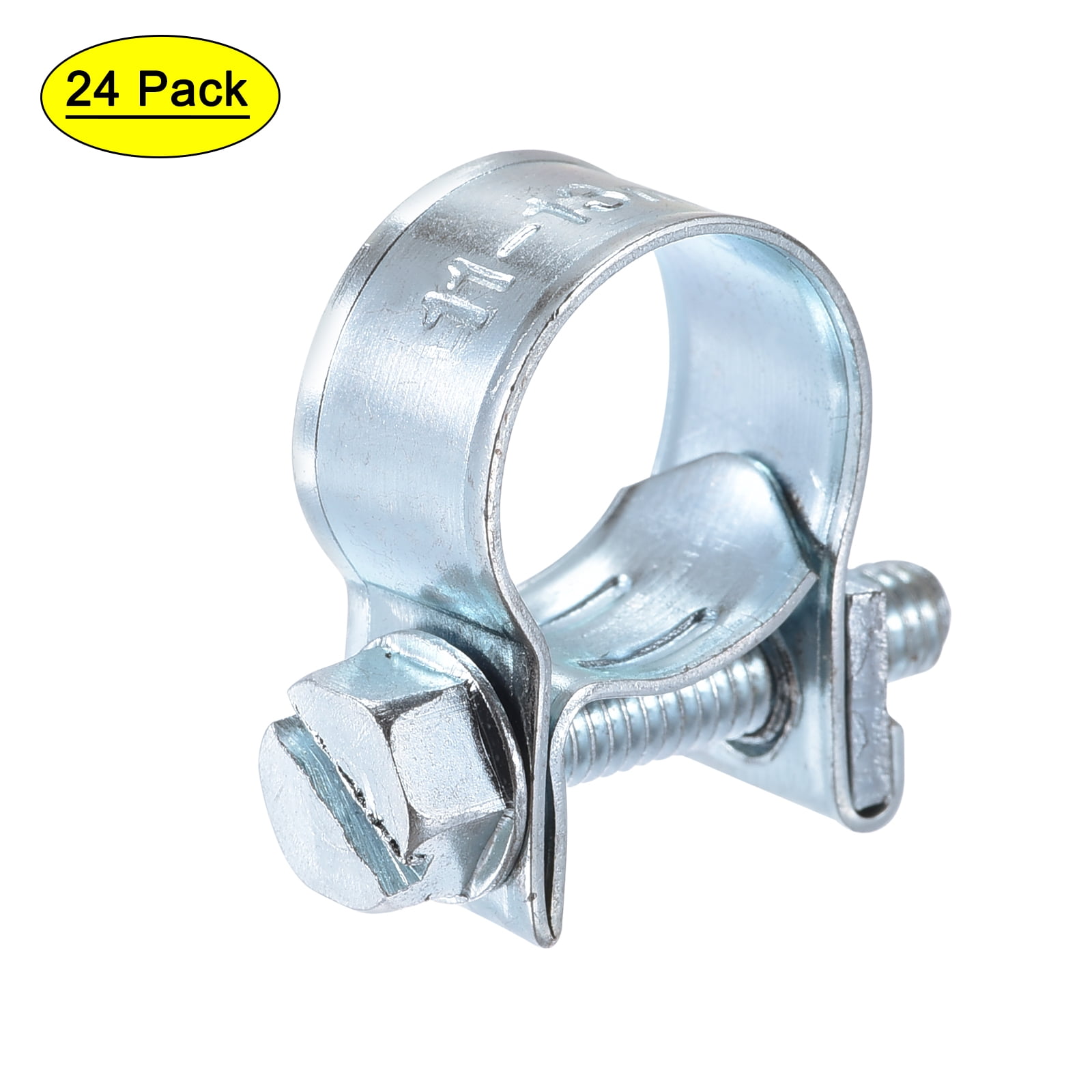 Uxcell 11-13mm Mini Fuel Injection Hose Clamp Zinc Plated Steel Fuel ...