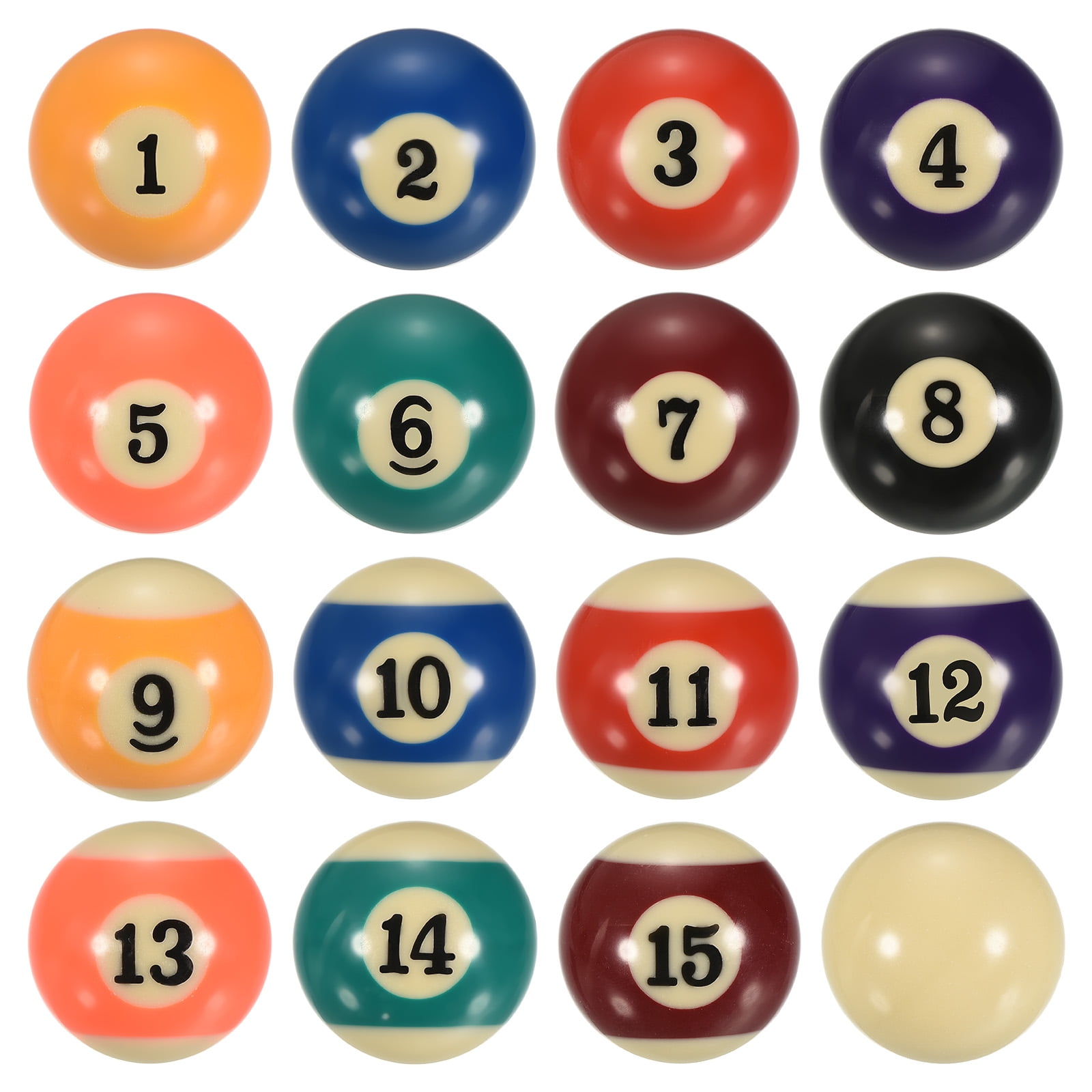 Uxcell 11/2 Inch Billiard Balls Set Mini Size Billiard Balls Pool Balls