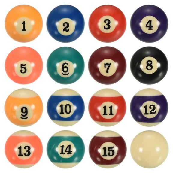 Uxcell 11/2 Inch Billiard Balls Set Mini Size Billiard Balls Pool Balls Complete 16 Balls Multicolored