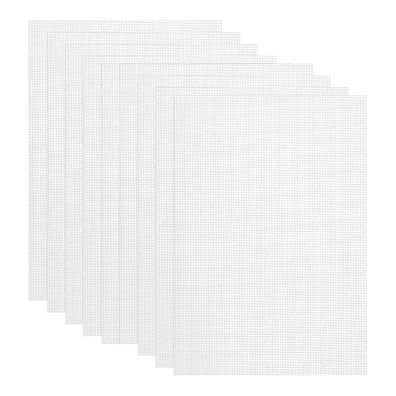 Uxcell 11.2 x 7.9" Silicone Dehydrator Sheet Non-Stick Reusable Fruit Dryer Mesh Mat for Food Dehydrator, White, 9 Pcs