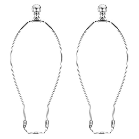 Uxcell 11.5 inch Lamp Harp Kit with Finial Lamp Shade Holder Chrome, 2 Set