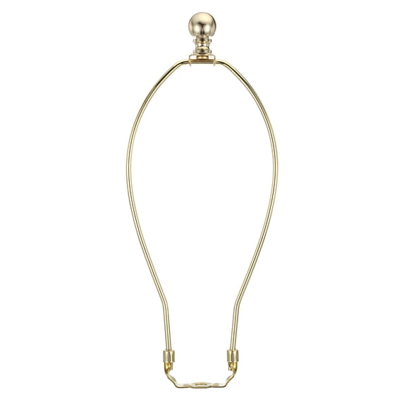 Uxcell 11.5 inch Lamp Harp Kit with Finial Lamp Shade Holder Gold Tone, 1 Set