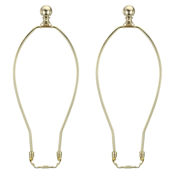 Uxcell 11.5 Inch Lamp Harp Kit with Finial Lamp Shade Holder Gold Tone 2 Set