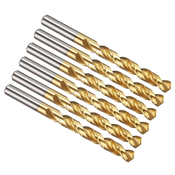 Uxcell 11.5mm Drill Bit, M42 8% Cobalt High-Speed Steel Jobber Straight Shank 135 Titanium Nitride (TiN) Coated for Hard Metal Stainless Steel - 6 Pack