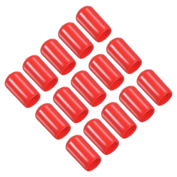Uxcell 11.5mm Snooker Cue Tip Cover, Pool Cue Tips Rubber Cover Billiards Head Club Protector Stick, Red 15 Pcs