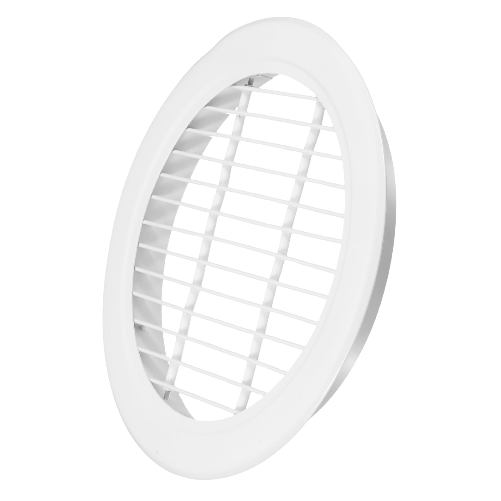 Uxcell 11.7" Round Air Vent, 17 Degrees Louver Grille Cover Aluminum Alloy Soffit Vent HVAC Ventilation for Ceiling Wall Roofing Bathroom Kitchen Garage Duct Shed Garage, White