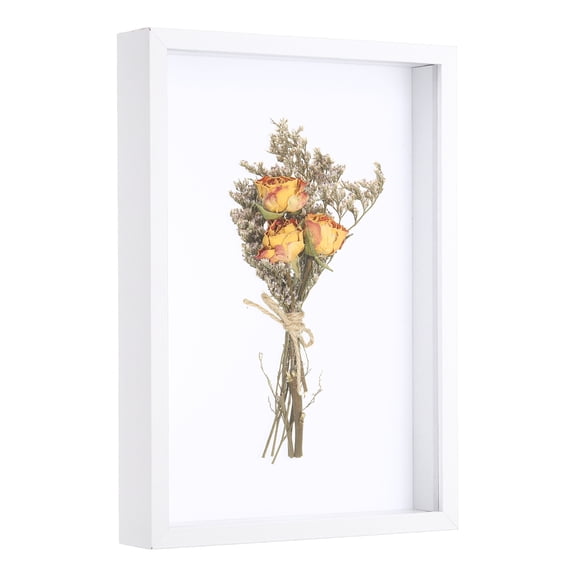 Uxcell 11.7x11.7" Shadow Box Display Frame, 3cm Deep Photo Shadow Box Wooden Display Case Wall Mount & Tabletop Display for DIY Photos Flowers Memorabilia Wedding Birthday, White