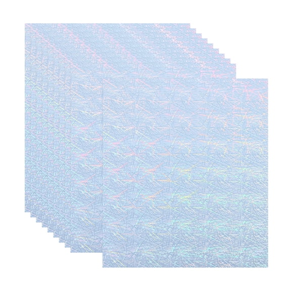 Uxcell 11.7x8.2" Printable Holographic Sticker Paper, 10Pcs A4 Glossy Rainbow Vinyl Sticker Paper Holographic, Style 8