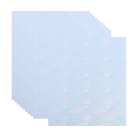 Uxcell 11.7x8.2" Printable Holographic Sticker Paper, 10Pcs A4 Glossy Rainbow Vinyl Sticker Paper Holographic, Style 9
