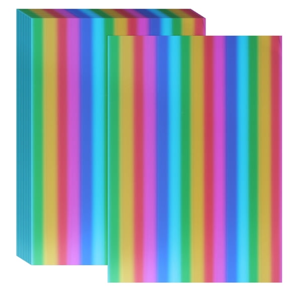 Uxcell 11.7x8.3" Hot Stamping Foil Paper Sheet, 40 Sheets A4 Heat Transfer Hot Stamping Paper Foil for Leather DIY Logo Decor Craft Gift Package Scrapbook Card, Vertical Colorful