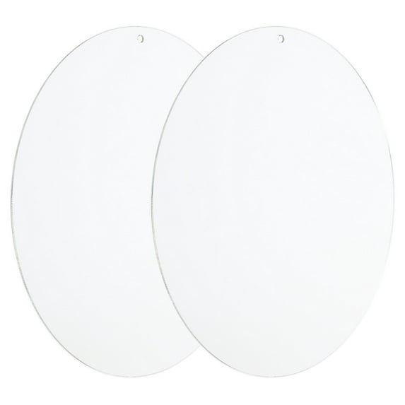 Uxcell 11.8" Dia. Acrylic Circles Round Clear Plastic Sheet Cake Disk Blank Sign for Crafting Painting DIY 2 Pack