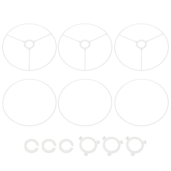 Uxcell 11.8 Inch Lamp Shade Ring, 3 Set Lamp Shade Frame with E27 to E26 or E14 Adapter Lampshade Frame Wire with Conversion Ring