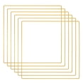 thumbnail image 1 of Uxcell 11.8" Square Dream Catcher Rings, 6 Pcs Metal Macrame Wreath Floral Ring Hoop, Gold Tone, 1 of 6