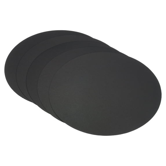 Uxcell 11.8-inch Round Cardboard Paper, 25 Pcs Blank Disc Circles Slices for Party Decorations DIY Craft, Black