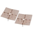 thumbnail image 1 of Uxcell 11.8" x 11.8" Square ABS Plant Grid Flowerpot Soil Protector Cover, Brown 2 Pack, 1 of 5