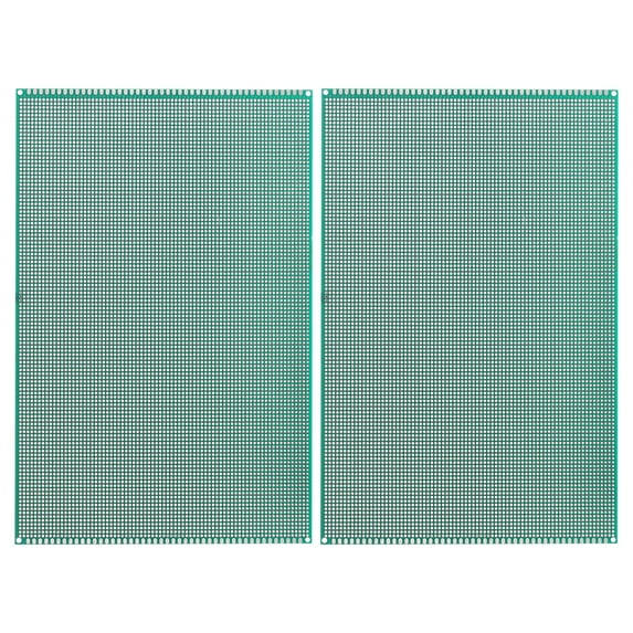 Uxcell 11.8" x 7.9" Double Sided PCB Board, 2 Pcs, Green