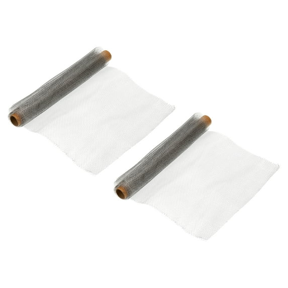 Uxcell 11.8"x3.3ft 304 Stainless Steel Wire Mesh Screen 10 Mesh Woven Air Vent Filter Mesh for Window Garden Cage 2 Pack