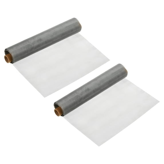 Uxcell 11.8"x3.3ft 304 Stainless Steel Wire Mesh Screen 120 Mesh Woven Air Vent Filter Mesh for Window Garden Cage 2pcs