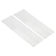 Uxcell 11.8"x4" 304 Stainless Steel Perforated Sheet 0.32" Hole Metal Mesh Plate Screen Decorative Ventilation 2 Pcs