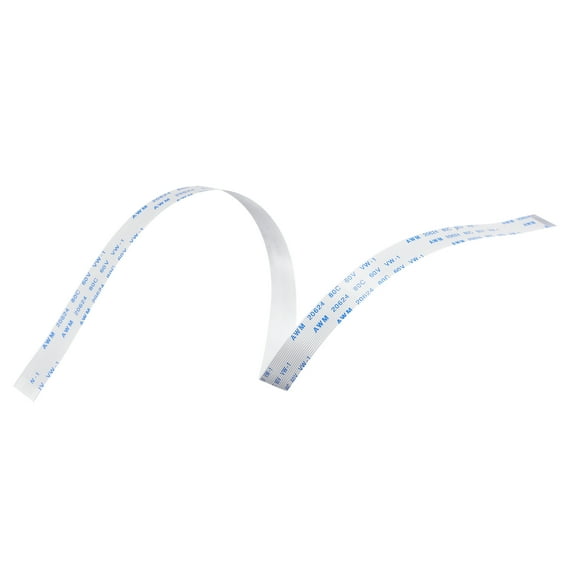 Uxcell 11.81'' 16 Pins FFC FPC Flat Flexible Cable(A Type) for LCD Laptop Plastic White 10pcs