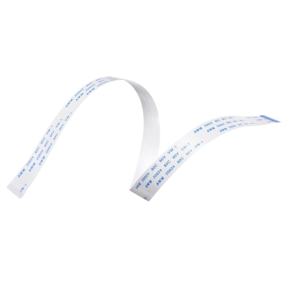 Uxcell 11.81'' 22 Pins FFC Ribbon Flat Flexible Cable(B Type) for LCD Laptop Plastic White  5pcs