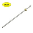thumbnail image 1 of Uxcell 11.81''x0.08''0.08''Screw Rod with Copper Nut for 3D Printer  Stainless Steel Silver Tone 1pcs, 1 of 5