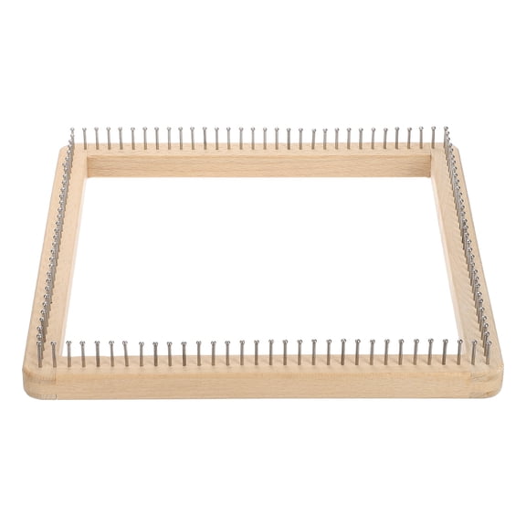 Uxcell 11.81"x11.81" Knitting Loom, Wooden Square Knitting Board Crochet Tool for Weaving Hats Scarves