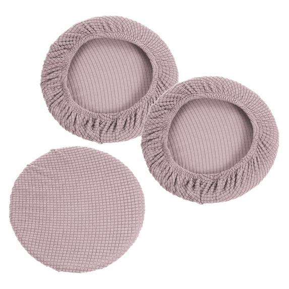 Uxcell 11" Bar Stool Cover, 3 Pack Stool Cushion Cover for 11"-16" Chair, Light Pink