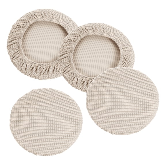 Uxcell 11" Bar Stool Cover 4 Pack Stool Cushion Cover 11"-14" Chair Light Yellow