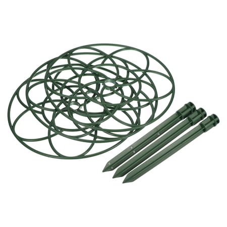 Uxcell 11" Dia. x 10" High Plastic Plant Vine Support Holder Rattan Shelf, Green 3 Pack