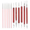 thumbnail image 1 of Uxcell 11 Pcs 3mm Silicone Clay Sculpting Tool, Polymer Clay Tools Clay Shaping Tool Modeling Dotting Tool, Great for Pottery Clay Craft Painting (Pink White), 1 of 7