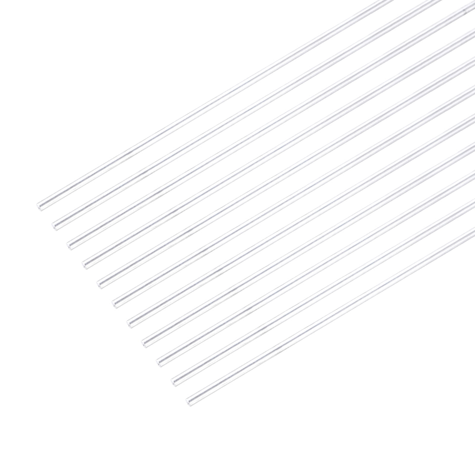 Uxcell 11 Pcs Aluminum Round Rod 5mm X 355mm 6061 Aluminum Bar Solid Stick Metal Lathe Bar Stock For Diy Craft Model Car Silver Tone