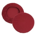 thumbnail image 1 of Uxcell 11" Round Bar Stool Cover, Washable Elastic Stool Cushion Cover for Kitchen Living Room Wine Red, 1 of 7