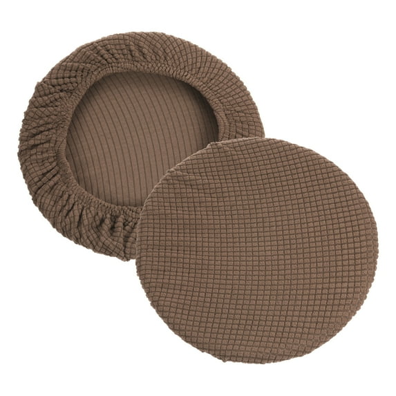 Uxcell 11" Round Bar Stool Covers, Washable Elastic Stool Cushion Cover for Kitchen Living Room Tan