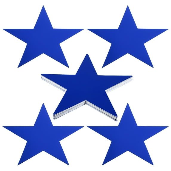 Uxcell 11" Star Cutouts, 48 Pack Star Cutout Double Printed Paper Stars for Classroom Decoration DIY Craft, Blue