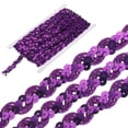 thumbnail image 1 of Uxcell 11 Yard Sequins Beaded Lace Trim 0.6 inch Braid Trim Strip for Crafts, Embellishments, Costume Dark Purple, 1 of 5