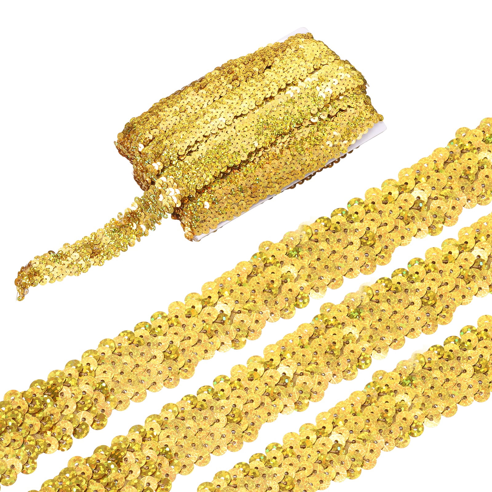 Swpeet 11 Yards Violette Wavepaillettentrim – 0,6 Inch Breed – Glitter Paillettenkant – Voor Naaien, Kledingdecoratie En DIY – Polyester – Wasvast