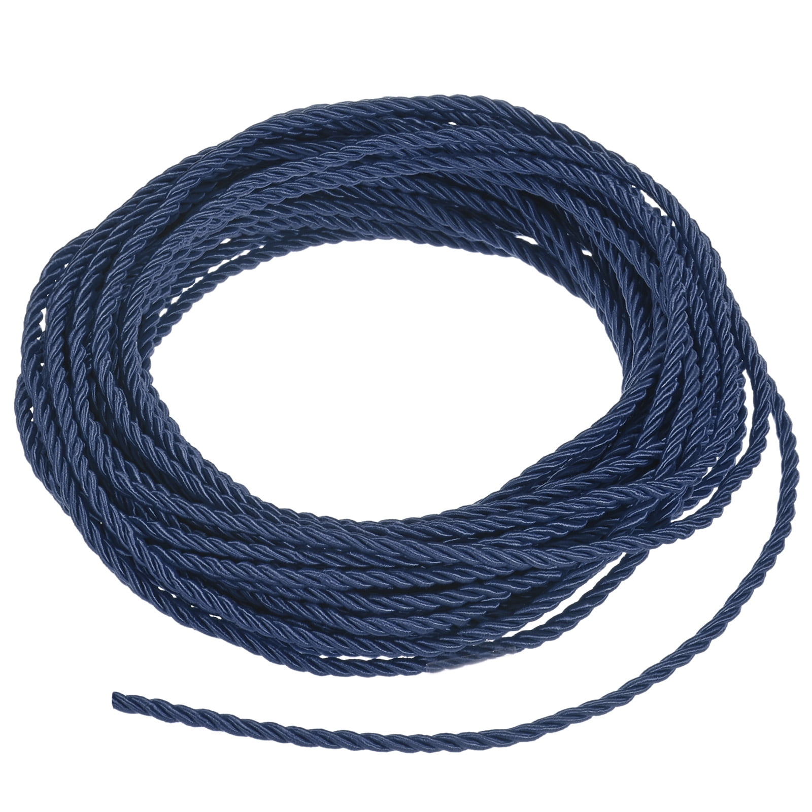 Micro Rope Trim Uxcell 11 Yards Soft Twisted Rope Trim, 3 mm/0.12 in Navy Blue ...