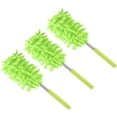 thumbnail image 1 of Uxcell 11" to 31" Chenille Cleaning Duster, Washable Extendable Brush Green 3Pack, 1 of 5