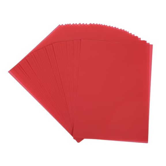 Uxcell 11" x 8.5" Vellum Paper, 36 Pcs Printable Tracing Paper, Translucent Vellum Sheets Jackets Tracing 100g for Invitations Belly Bands Drawing, Red
