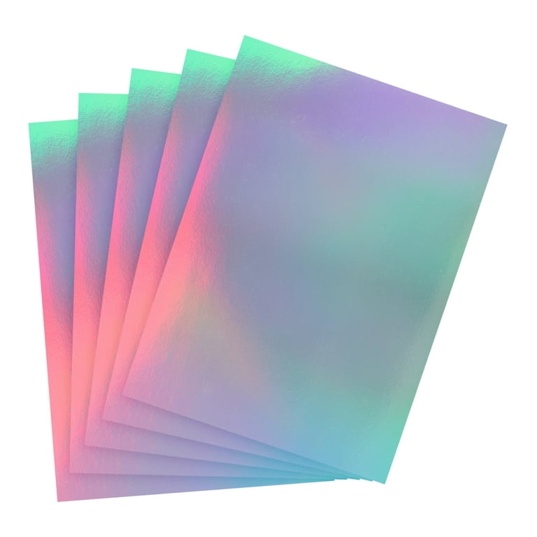 Uxcell 11x8.5 Holographic Cardstock, 10 Pack Metallic Iridescent Mirror  Paper Foil Board Reflective Sheets