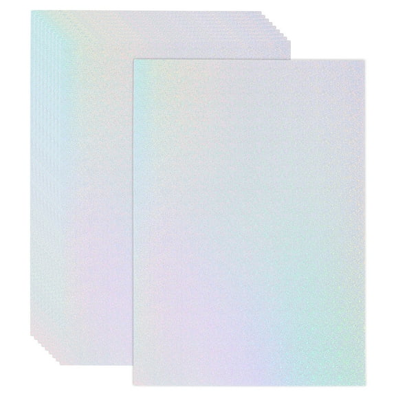 Uxcell 11"x8.5" Holographic Cardstock, 40 Pack Metallic Iridescent Mirror Paper Foil Board Reflective Sheets, Style 6