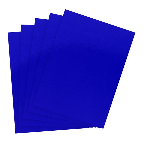 Uxcell 11"x8.5" Metallic Mirror Board Sheets, 50 Pack Blue Cardstock Foil Board Reflective Sheet 250gsm