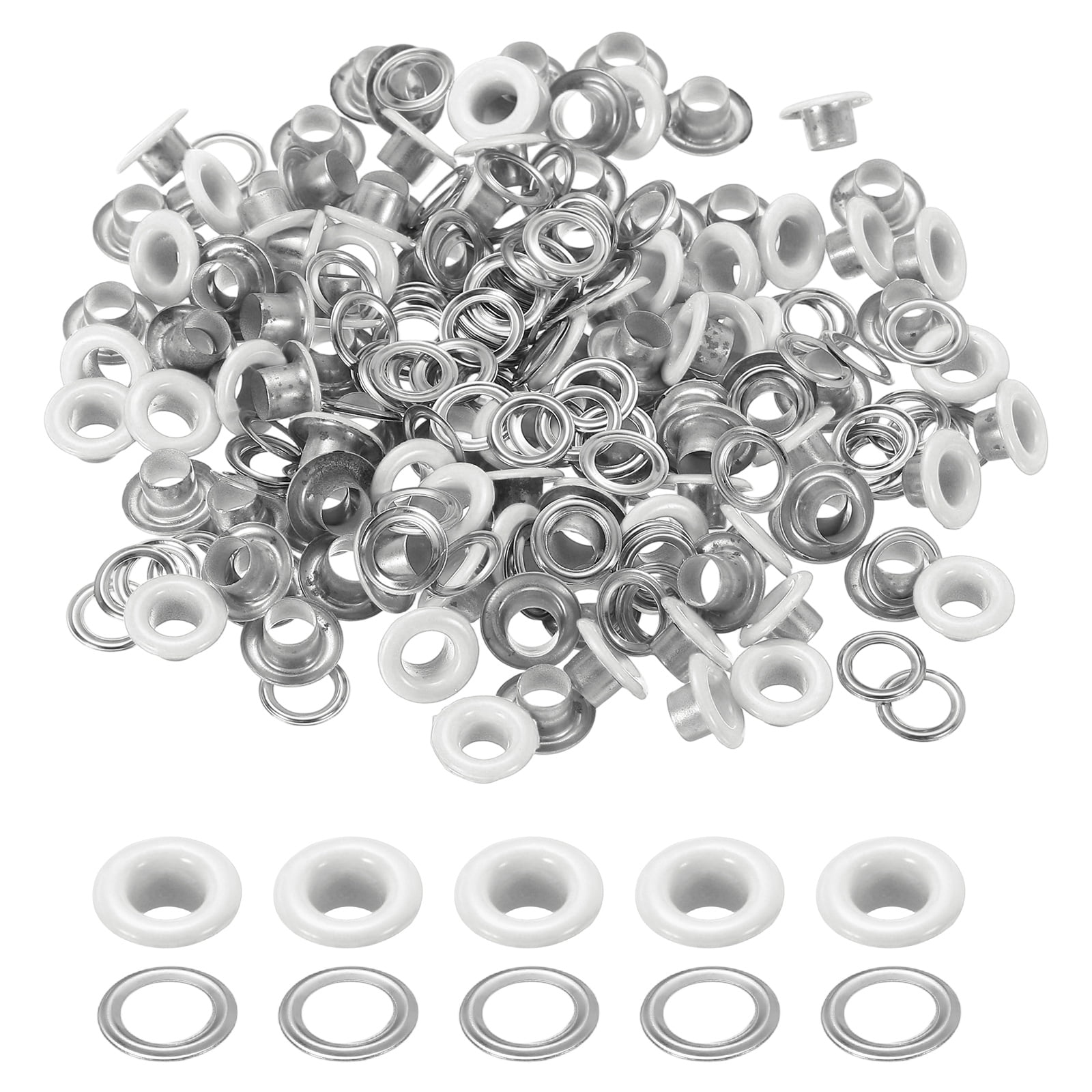 Uxcell 110 Pcs Grommets Eyelets with Washers 3/16