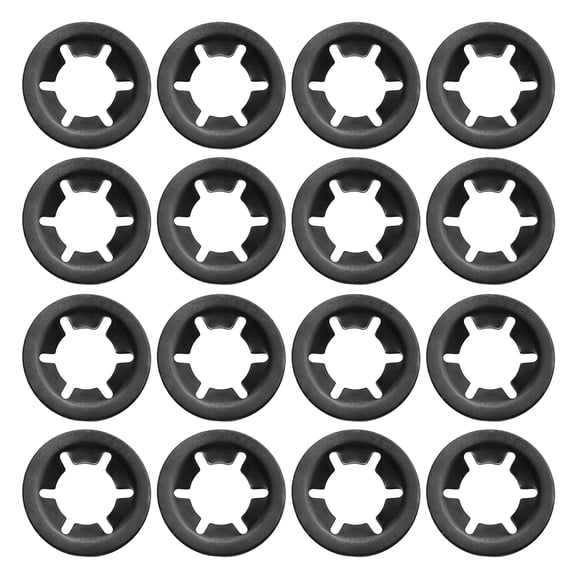 Uxcell 110Pcs Internal Tooth Lock Washers, M10 ID 20mm OD Star Locking Washer Quick Speed Retaining Clips Fasteners for Machinery, Automobile, Industrial Use, Flat Edge