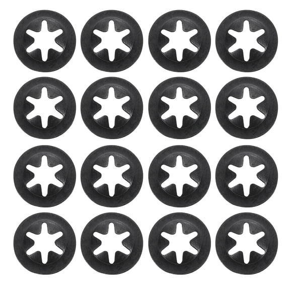 Uxcell 110Pcs Internal Tooth Lock Washers, M3 ID 9mm OD Star Locking Washer Quick Speed Retaining Clips Fasteners for Machinery, Automobile, Industrial Use, Flat Edge