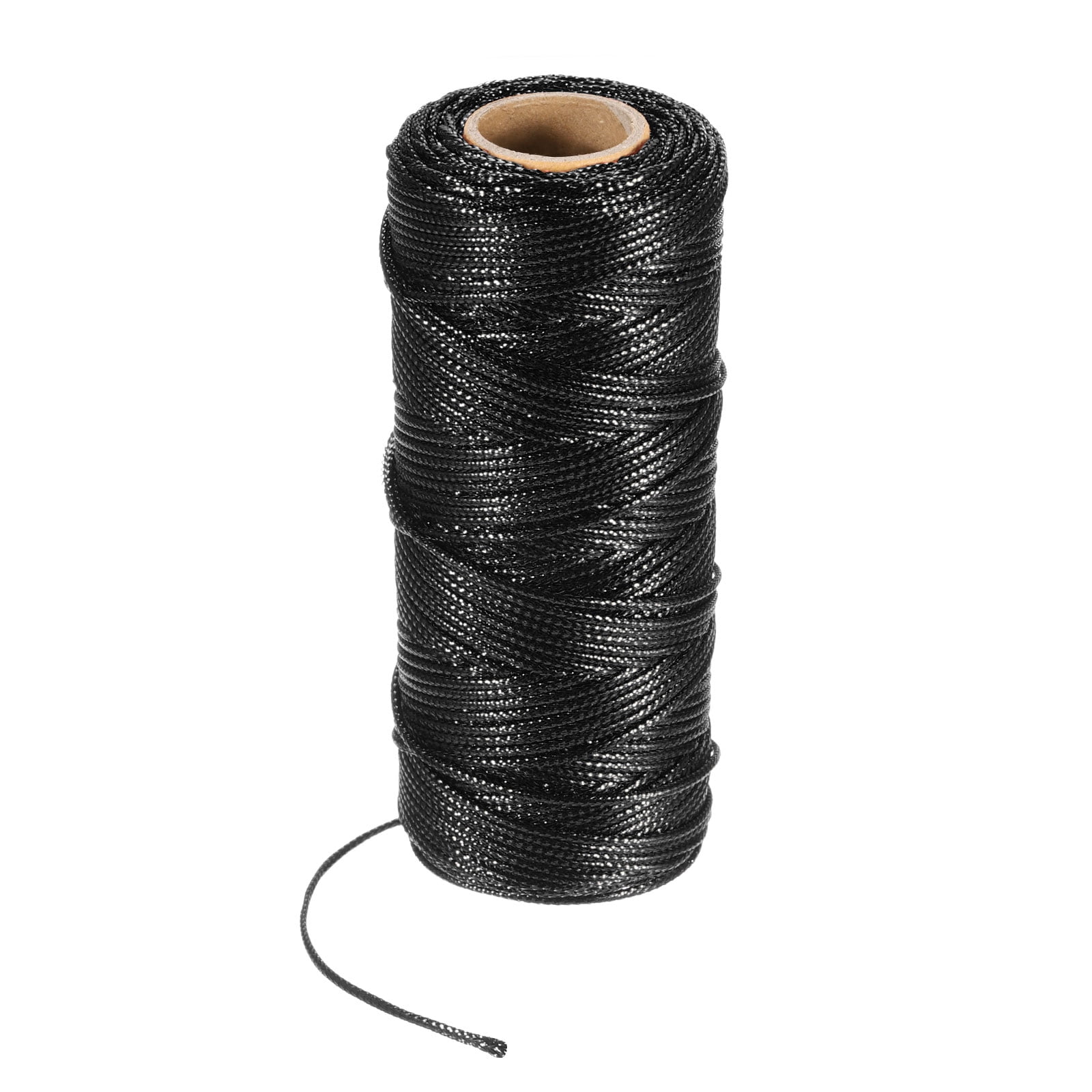 Uxcell 110Yard/328Feet 1.5mm Black Twine String, Glitter Ropes Gift ...