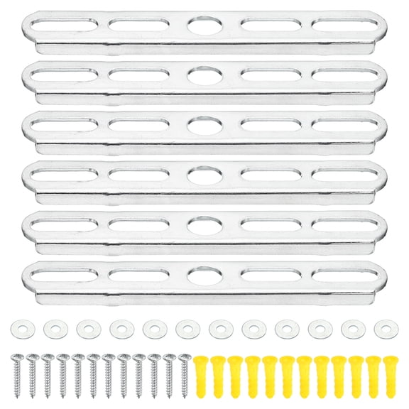 Uxcell 110mm 4.3 Inch Ceiling Light Plate Kit, 6 Set Pendant Light Fixture Mounting Bracket Crossbar with Screw Nuts