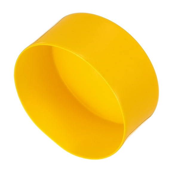 Uxcell 110mm(4 5/16") Rubber End Caps, Round Vinyl Plug Insert Plastic End Caps for Tubing, Fence, Pipe Post, Furniture, Railing, Yellow